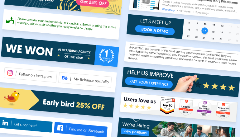 email signature footers examples