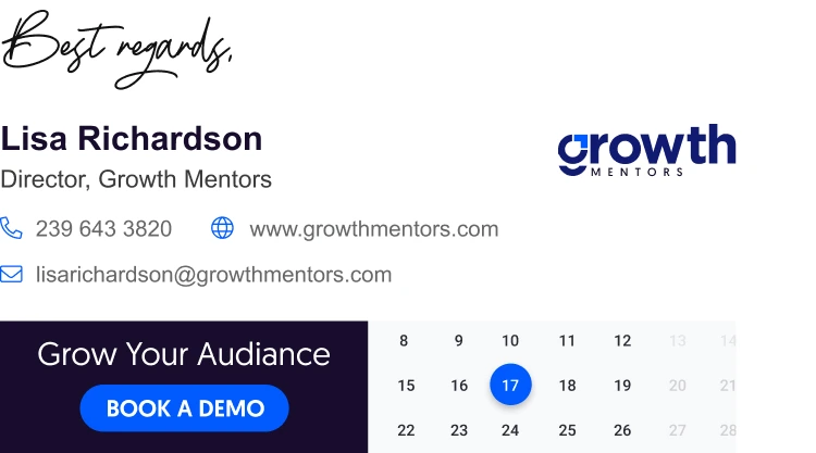 beautiful director email signature with logo and banner