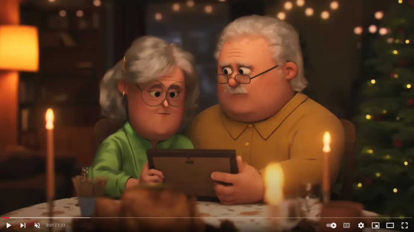 Suchard Christmas ad screen shot