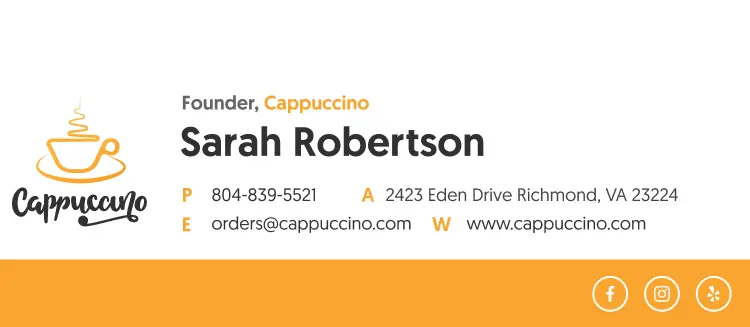 best signature for gmail with business logo and animated sign off