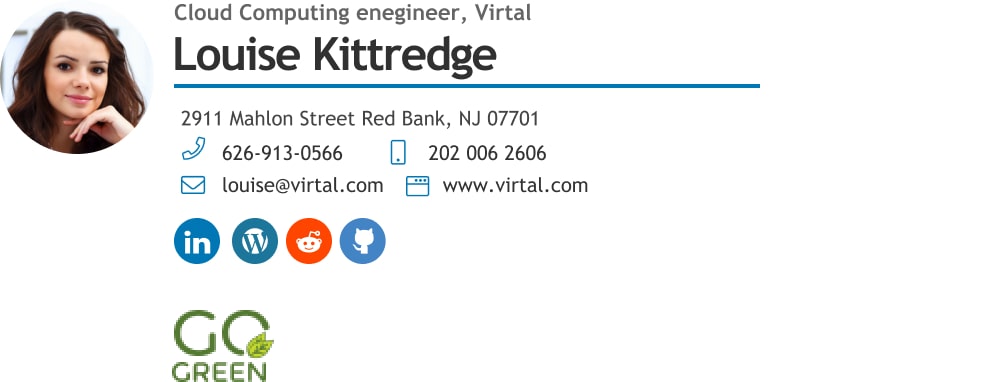 Go green email signature example-min