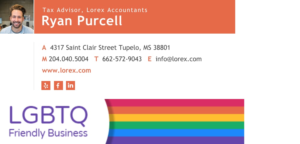 LGBT banner email signature example-min