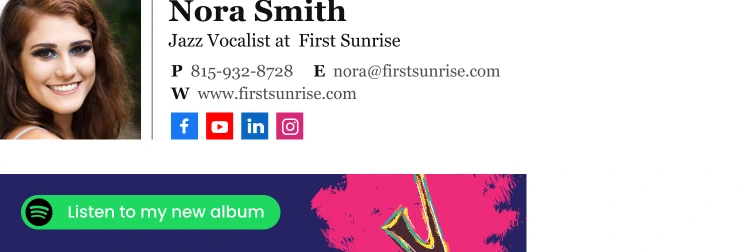 clickable banner personal email signature