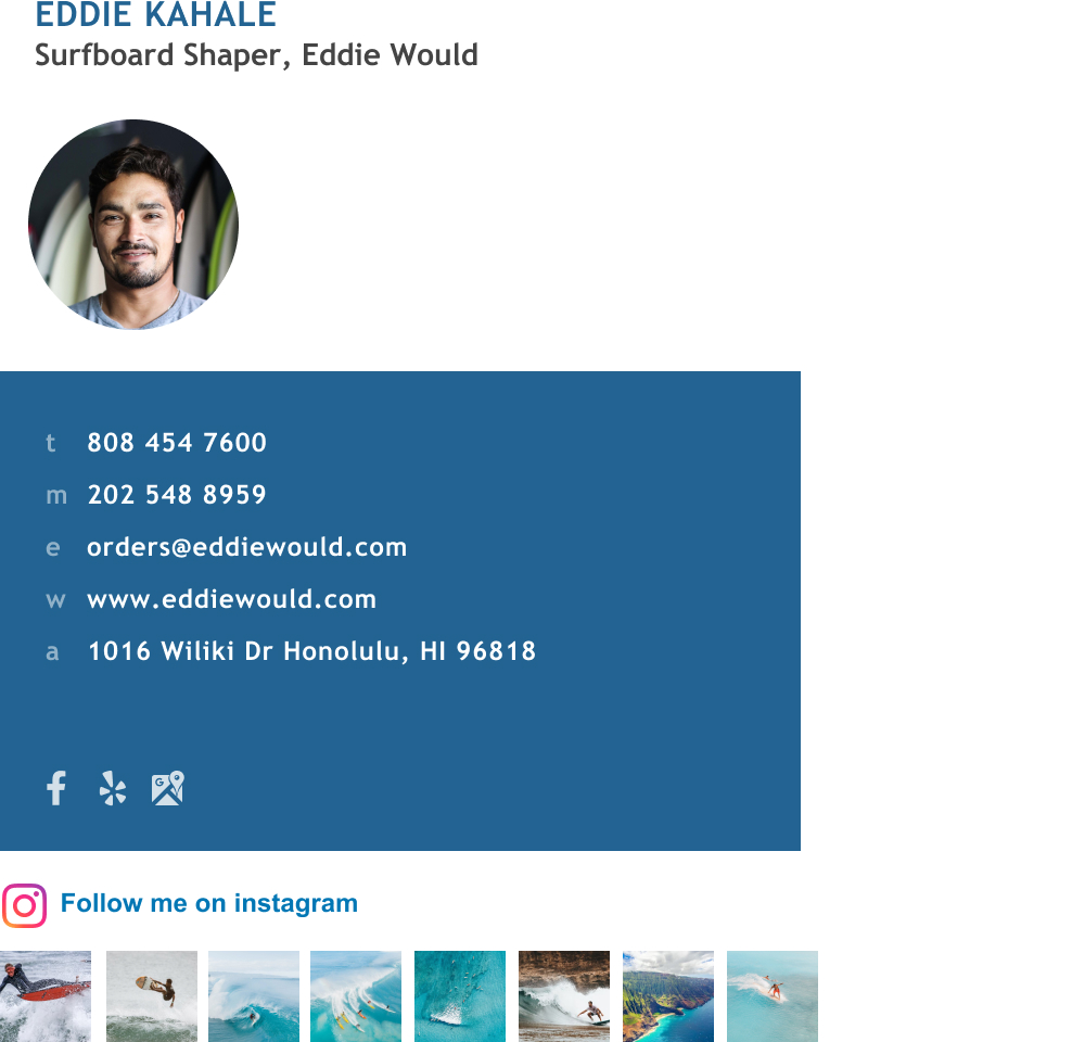 mac mail signature template with image and instagram image galley