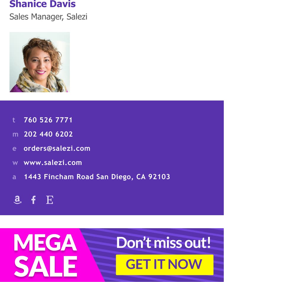 modern email signature with sales banner CTA-min