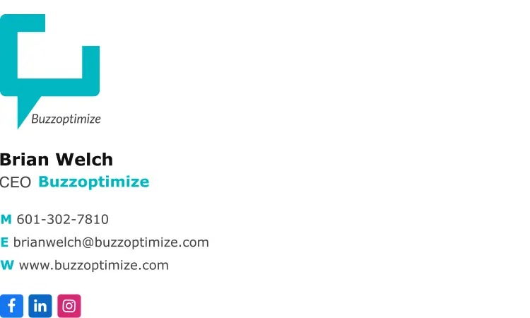 Cool email signature for SMO company