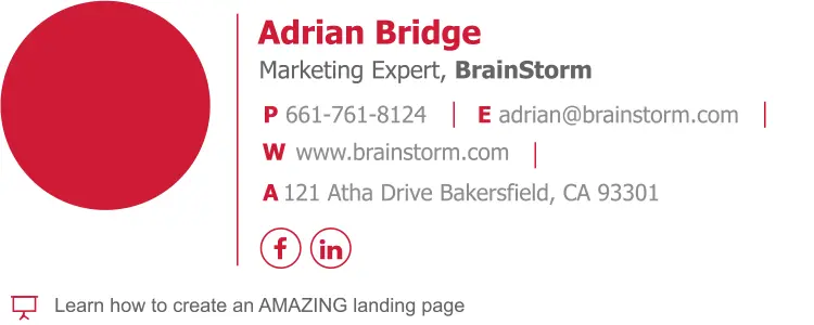 Marketing expert email signature gif