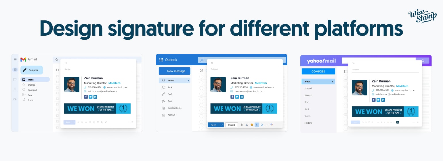 email signature for different platforms