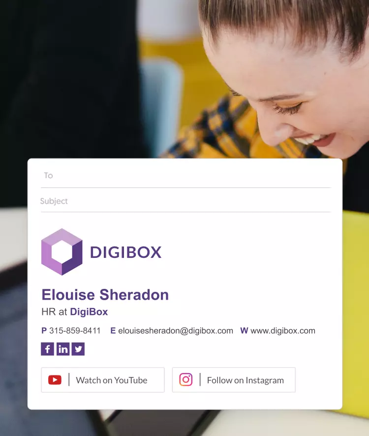 Start up team email signature