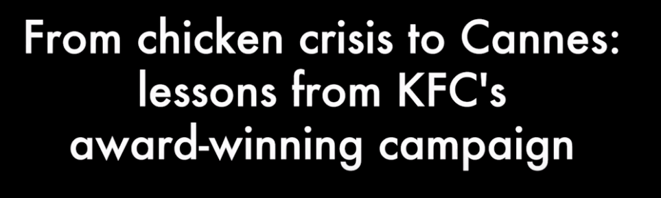 how KFC won with their marketing activity - video