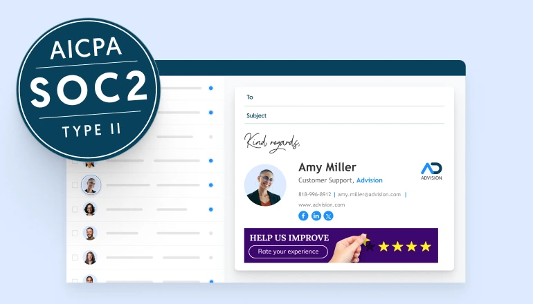 soc2 compliant email signature management software
