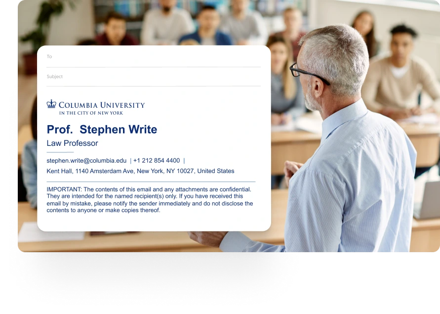 WiseStamp solution for the Eduction industry